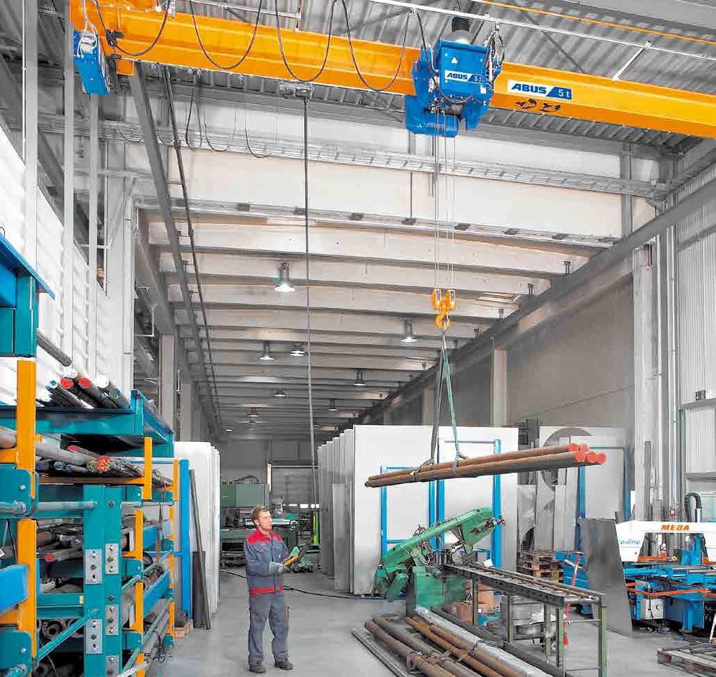 ABUS DLVM, EDL and EDK underslung travelling cranes High performance under special circumstances Complex factory configurations pose special problems, but they are easy to solve with ABUS underslung