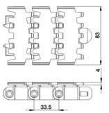 Roller Top Chain FMRT-5 Example for FMCT-5A17-L# # = 1 cleated top chain with