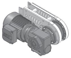GP is used for vertical wedge conveyor Standard attached gear motors are with SEW motor size 0.25kW, 0.37kW & 0.