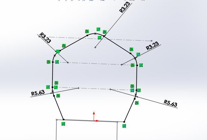 Figure 33: Trailing-Leading Alternative Front Roll Hoop Table 12: Alternative Front Roll Hoop Geometries. Stress Deflection Baseline 1.094E+09 14.5 Trail - Lead 1.105E+09 14.81 Center - Lead 1.