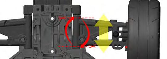 High-Angle Steering The steering blocks on the 4-Tec 2.0 chassis feature a high-angle option when extra steering angle is desired (for example, when power drifting around a turn).