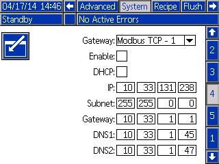 Setup Mode Screens Gateway Screen Gateway Screen sets the following system operating parameters. This screen is needed only for systems that use AWI.