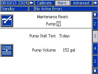 NOTE: The Pump Stall Test can only be reset by successfully completing the test.