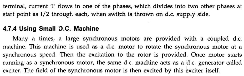 POWER INPUT TO SYNCHRONOUS MOTOR