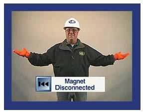 MAGNET DISCONNECT The magnet disconnect signal is used to let the person on the ground know that the electricity has been secured
