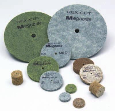 Megabrite Non-woven Abrasives Unitized and convolute wheels are a great complement to our cotton fiber product line.