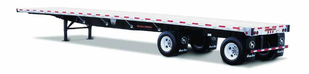 INTRODUCING GREAT DANE'S NEW LINE OF FLATBEDS THE FREEDOM FLATBED CHAIN TIES 12 pair pull-up chain ties are standard. QUALITY PAINT PERFORMANCE Precision mixed to ensure proper curing.
