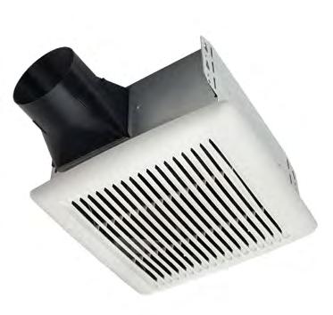 listed for use over bathtubs and showers when connected to GFCI-protected branch circuit HVI certified Models T150LP 6" oval duct Built-in backdraft damper 4"