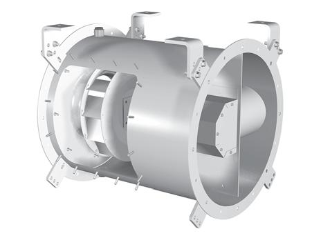 Continuously welded belt tube keeps the belts and bearings clean. Two-threaded drain connections are located 90 from the motor location to allow for removal of grease and moisture.