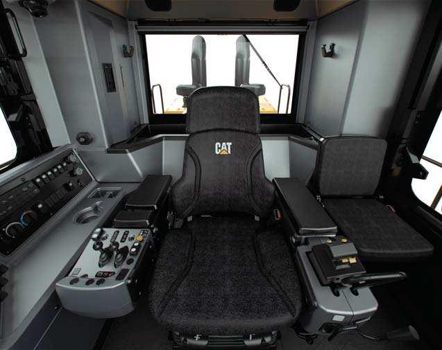 Optional heated and ventilated seats. Control Panel Ergonomic placement of switches and Information display keep your operators comfortable all day every day.