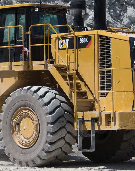 Operator Environment Reduced vibrations to the operator with isolated cab mounts and seat