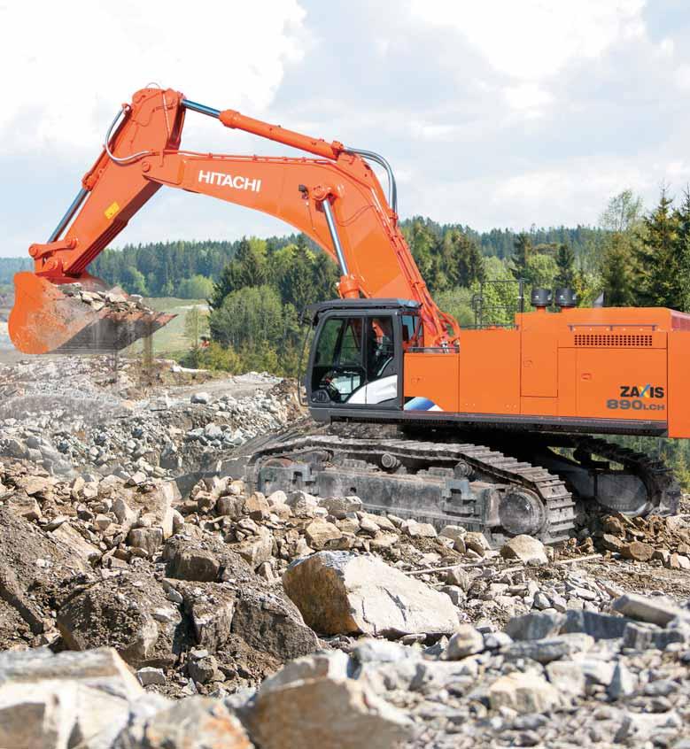 ZAXIS 890 HIGH QUALITY AND DURABILITY Over the past 40 years, Hitachi has gained an enviable reputation throughout the construction industry for manufacturing high-quality and reliable machines.