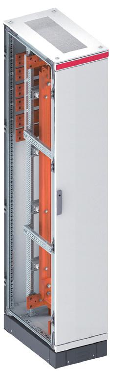 Offset section for N/PE Configuration example Cabinet frame and cladding Top plate, ventilated Bottom plate closed Plinth, ventilated Main busbar system (MBB) from to 3200 A N-busbar system 100%