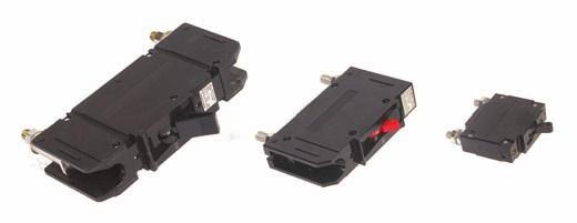 Holds up to eight small 0.75 (19 mm) wide, three medium 1 (26 mm) wide or two large 1.5 (32 mm) wide DC rated breakers.