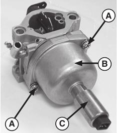Do not attempt to stop the fuel flow by plugging the fuel hose. Remove Carburetor 1. Disconnect the wire from the carburetor solenoid (E, Figure 55). 2. Remove air cleaner assembly per Section 1.