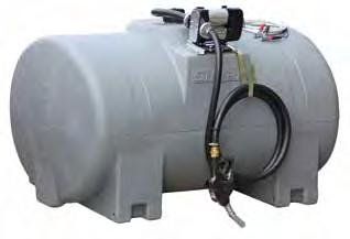 Impact resistant UV stabilised diesel grade polytuff tank A range of pump options available 45L/min and 80L/min open flow Both models with 4 metre wiring harness with alligator clips Auto shut-off
