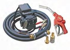 , 22 Amp pump 40 L/min open flow 3/4 BSP female ports 4 metre battery cable with alligator clips 4 metres of 19mm I.D.