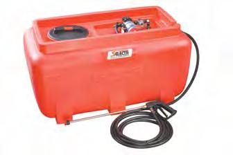 hose Pump fitted with on/off switch and 3 metre wiring loom Spill proof lid plus basket strainer Simply connect to 12-volt DC power Tank supplied with 4 brass 8mm mounting inserts in base Optional