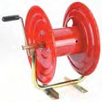 Booms, Markers and Accessories economy HOSE REELs 181 10555 180E03010C Powder coated Steel plate construction with rewind handle Brass swivel and fittings are standard 180E03010C: 30m of 10mm hose PA