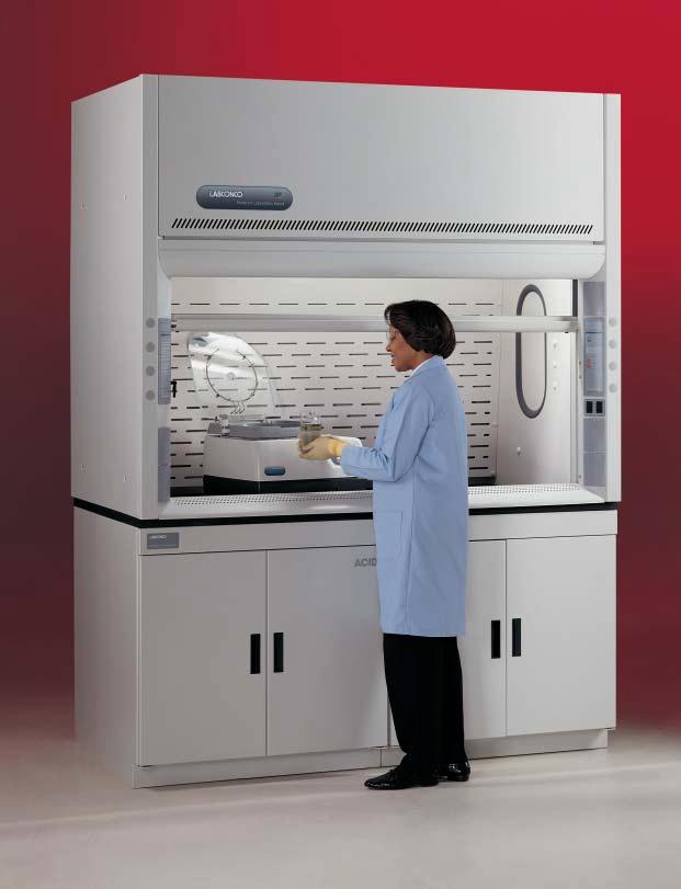 Protector XStream Laboratory Hood 9840600 is shown with SpillStopper Work Surface