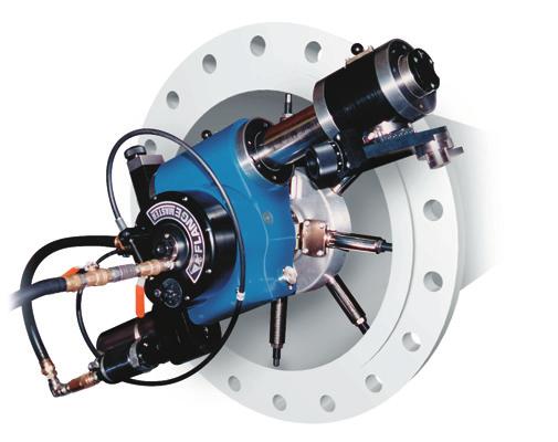 The rugged Model 442F has been designed to machines perfect sealing surfaces on flanges ranging from 14" (355.6mm) ID through 42" (1066.8mm) OD.