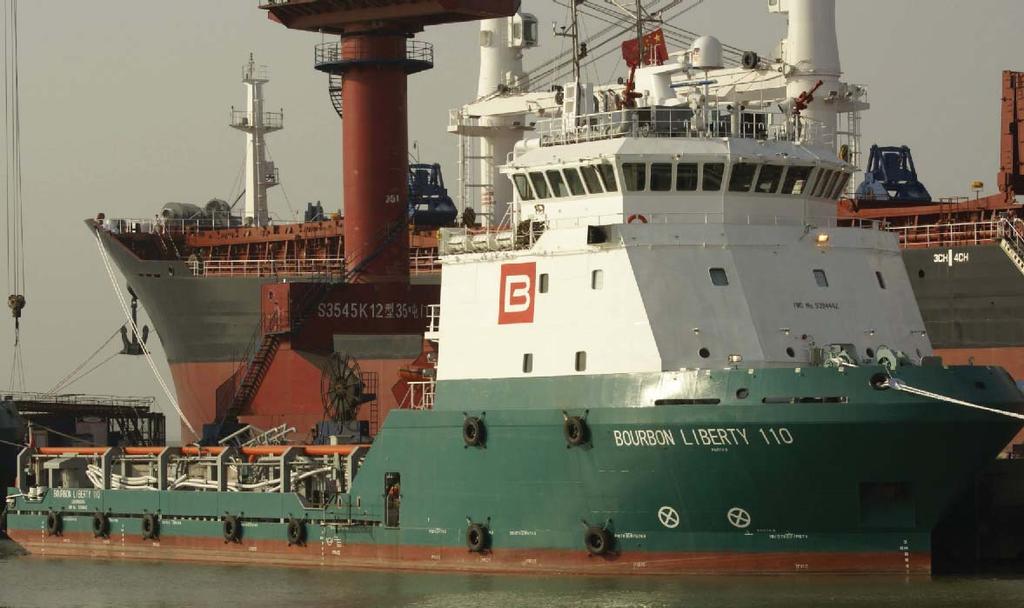 By the end of 2008, twelve of 22 GPA 654M PSV vessels were delivered for Bourbon Offshore at Dayang Shipyard in China.