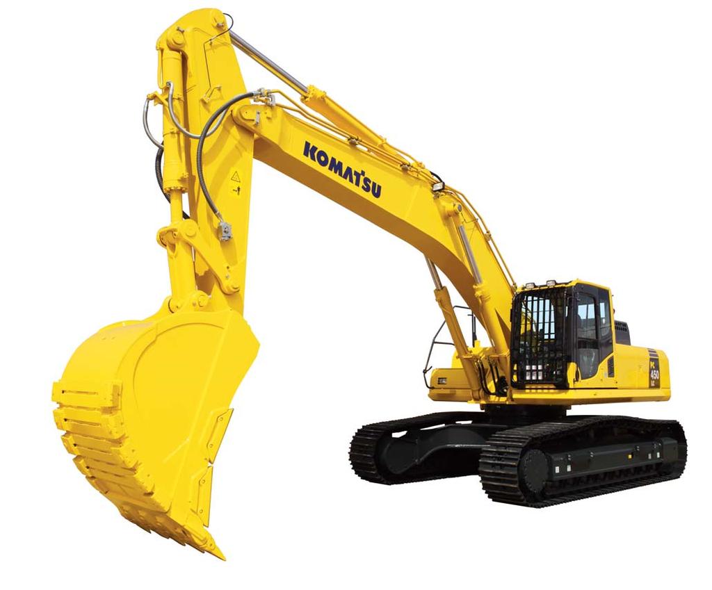 HYDRAULIC EXCAVATOR SUPER EARTH MOVER SPEC. 2.4 m SE Arm Arm crowd force at power max. 269 kn Arm top pin diameter 115 mm PC450LC-8 Super Earth mover (SE) spec.
