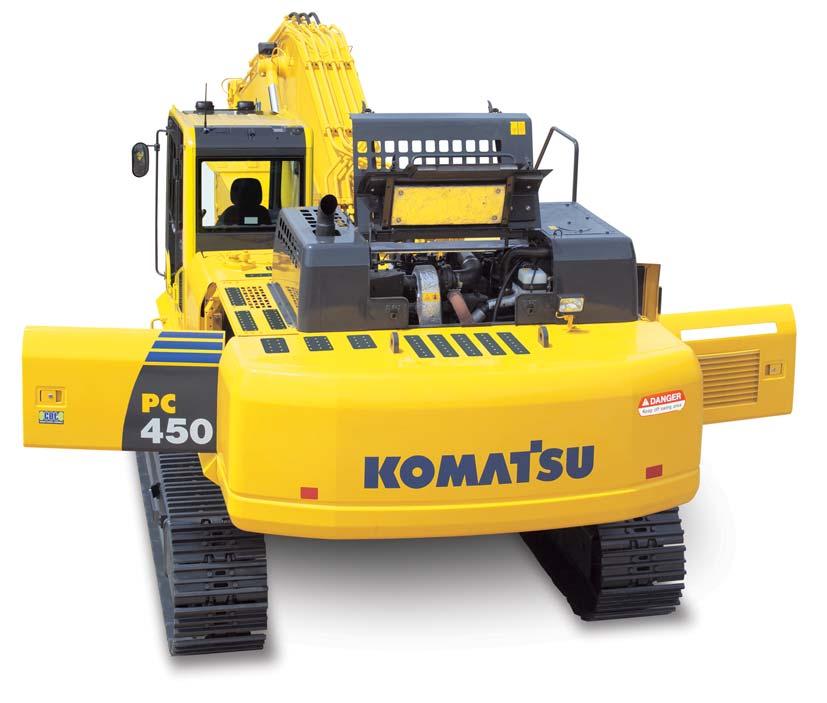 HYDRAULIC EXCAVATOR MAINTENANCE FEATURES Easy Maintenance Easy Access to Engine Oil Filter and Fuel Drain Valve Engine