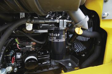 performance comes standard. The fuel pre-filter with a water separator removes water and dirt in the fuel.