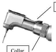 4 Contra Angle Head Maintenance and Installation Latch Push Button Figure 2. Latch Head Collar Collar Figure 3.