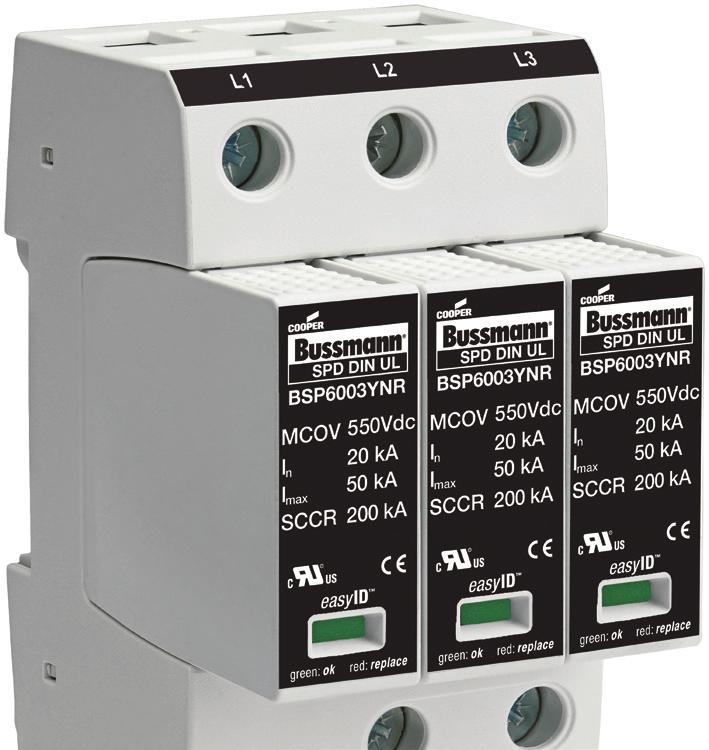 DIN-Rail mounting Type 2 Recognized Surge protection for UL 508A applications with comprehensive UL 1449 4th Edition Recognized devices in