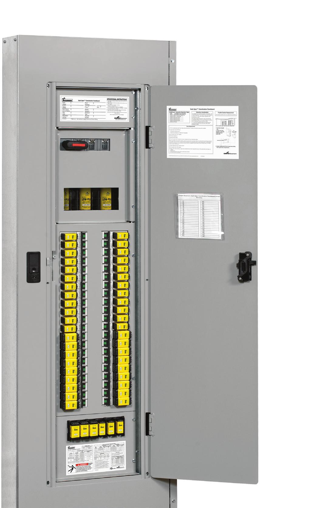 Bussmann series electrical gear Quik-Spec Power Module Elevator Disconnects Fusible power switch or panel with shunt trip and fire safety interface to allow for single point tie in with fire