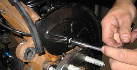 Remove the tie rod end nut and separate from the knuckle using the appropriate tool. Tie Rod end 9.