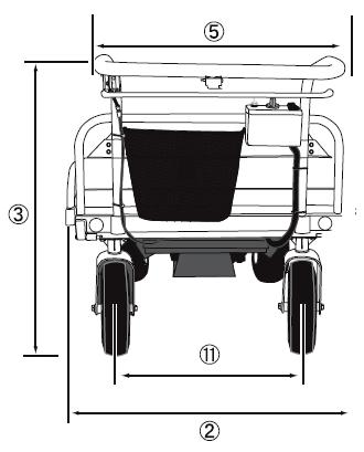 2: Rear view (operator end) Unimproved surfaces 500 (227kg) 323 (~147kg) Inclined surfaces (max. 13% grade) 400 (182kg) 31½ x 52½ x 15¾ (80 x 133.