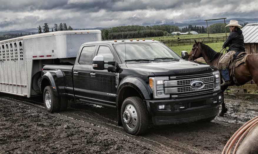 2019 SUPER DUTY PICKUP F-350/450 DRW SUPER DUTY PICKUPS CONVENTIONAL TOWING (1) Tailgate Clearance Considerations When Towing a 5th-Wheel or Gooseneck Trailer Model F-250 SRW F-350 SRW F-350 DRW