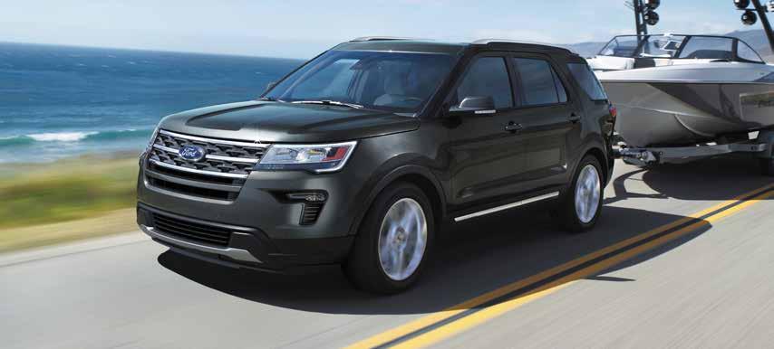 2019 Explorer EPLORER Final Drive GCWR (lbs.) Maximum Loaded Trailer Weight (lbs.) Engine Ratio FWD 4WD Automatic Transmission 2.3L EcoBoost I4 3.36 6,900 2,000(1) 7,950 3,000(2) 3.