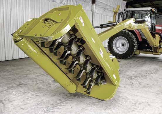 cut is desired 36" FORESTRY MULCHER Cuts up to 8" diameter material Very fast production (up to 10x faster than a rotary