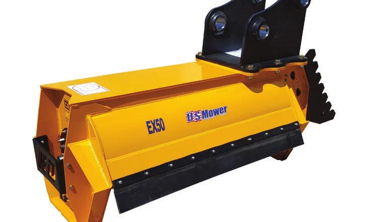Creating Mowing Solutions EX50HD EXCAVATOR FLAIL MOWER EX50HD Excavator Flail Mower The EX50HD Excavator Flail Brush Mower cuts and mulches