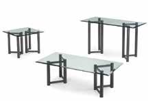 Cocktail Table Natural/Silver 48 L x 24 D x 17 H Princeton Tables End Table Clear Glass/ 21 L x 22 D x