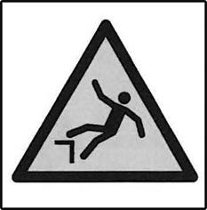 SAFETY SYMBOLS Warning, fall from the
