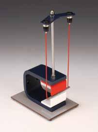 Magnetism 117 Pohl swing For demonstration of the force on a current carrying wire in a magnetic field. Height: 270 mm Width: 100 mm Depth: 160 mm 4555.