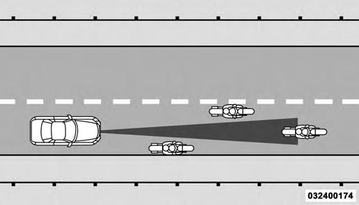 ACC may not detect a vehicle until it is completely in the lane. There may not be sufficient distance to the lane-changing vehicle.