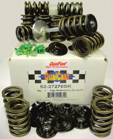 QUALFAST HIGH PERFORMANCE SPRING KITS Our Performance Spring Kits Include 16 Springs, 16 Retainers and 32 Keepers Designed to Function Together to Give You Maximum Performance.