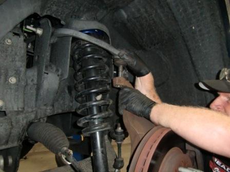 Once both sides are complete reattach sway bar