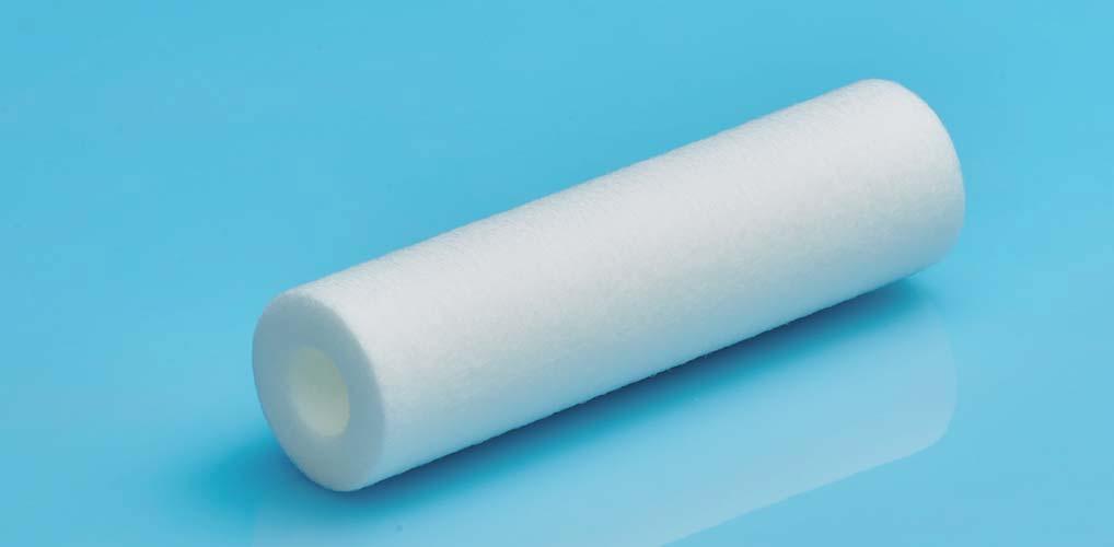 FCP Filter Cartridge Range HIGH STRENGTH MELT-BLOWN CARTRIDGE FCP series Feature-Tec s FCP polypropylene melt-blown filter cartridges features a two-layer construction, resulting in an asymmetric