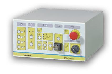 Control unit CCM Prima The CCM Prima control unit is the central control and operating unit for the modular PrimaTech-CCM control unit. Eight gun control units can be connected.