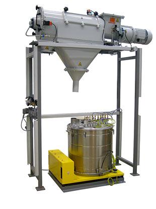 Basic powder center The powder center is available as a modular system with various stages of expansion. The basic configuration consists of a fluid tank with corresponding suction pipes.