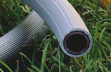 REINFORCED LOW & HIGH PRESSURE SPRAY/TRANSFER HOSES Unique PVC/polyurethane blended core provides excellent resistance to hydrocarbon-based lawn care and pest control chemicals.