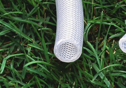 Series K4350 EVA Yarn-Reinforced Spray Hose A yarn reinforced EVA hose suitable for low pressure spraying and transfer of agricultural chemicals. Construction: Tube Translucent EVA copolymer.