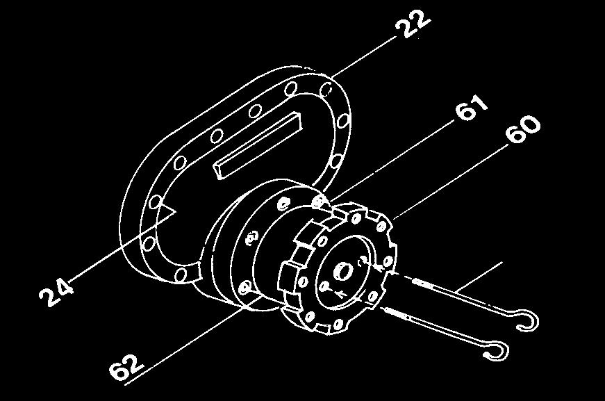 3) A spring retainer (84), spring (83) and Teflon V-ring assembly (82) are fitted inside the cover.